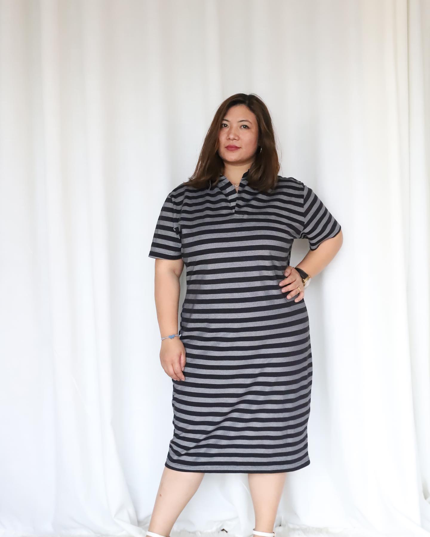 Robe Linge Black Stripe Buy Robe Linge Black Stripe at Best Price in Plus Size Nepal